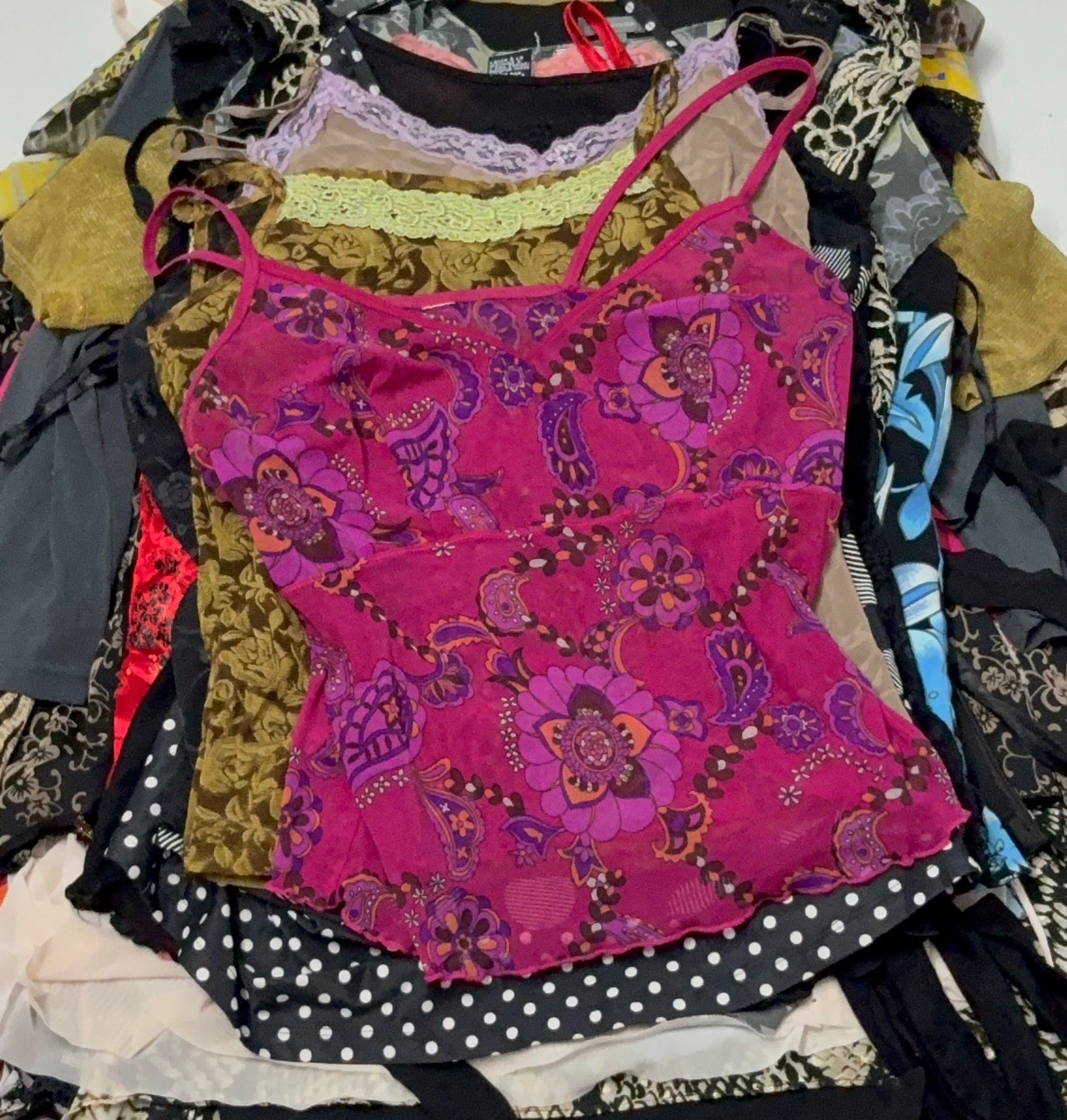 Pink floral cami top(32)