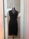 vanity halter neck black dress(30-34 inch)