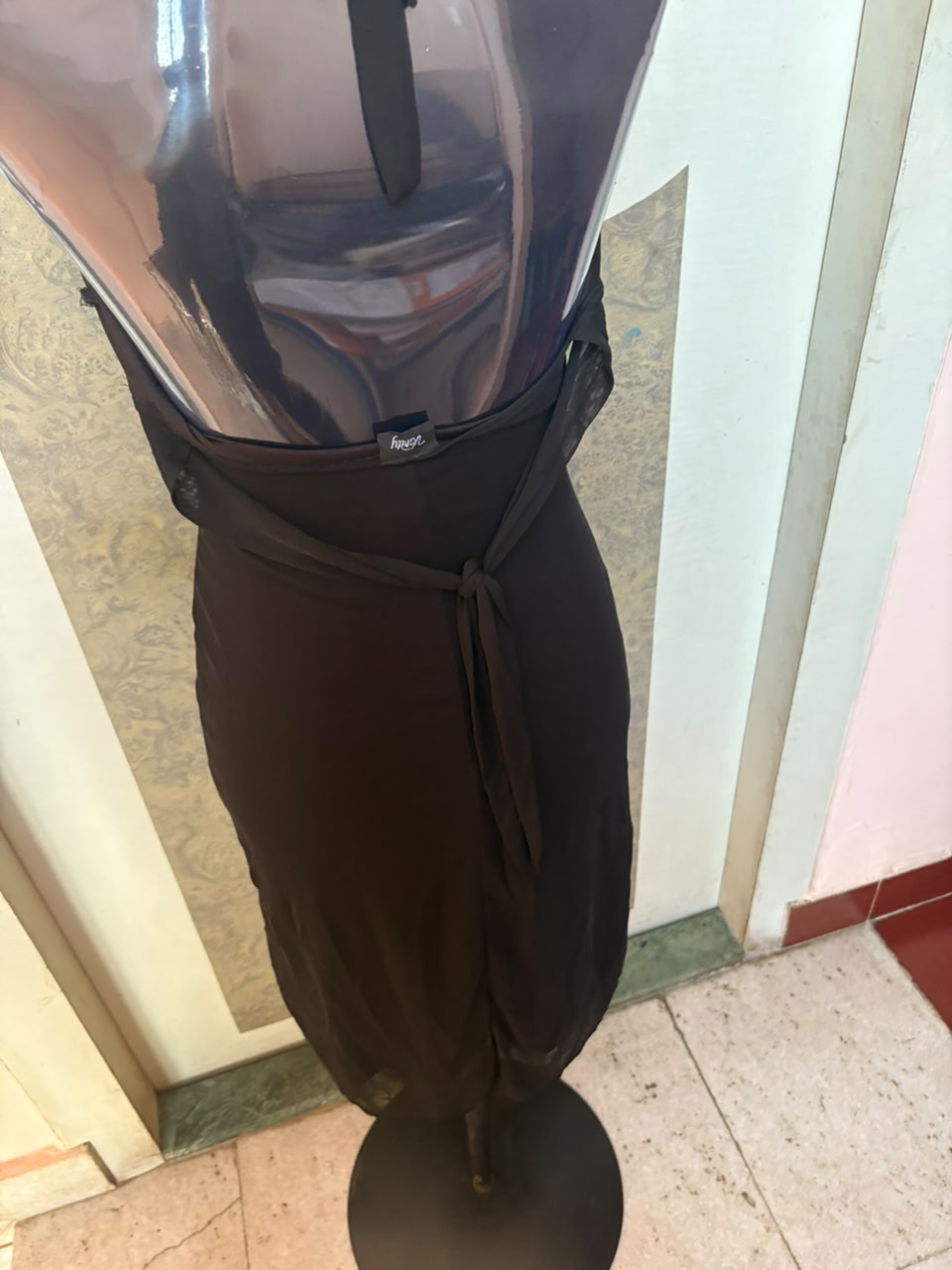 vanity halter neck black dress(30-34 inch)